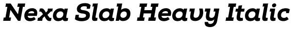 Nexa Slab Heavy Italic Font