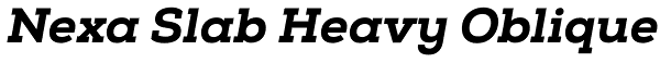 Nexa Slab Heavy Oblique Font