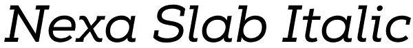Nexa Slab Italic Font