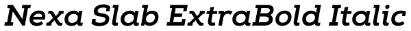 Nexa Slab ExtraBold Italic Font