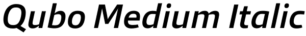 Qubo Medium Italic Font