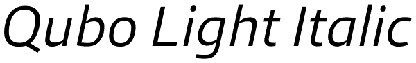 Qubo Light Italic Font