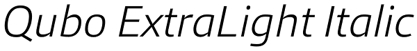 Qubo ExtraLight Italic Font