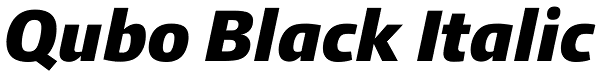 Qubo Black Italic Font