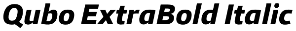 Qubo ExtraBold Italic Font