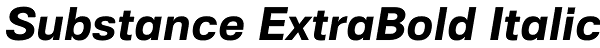 Substance ExtraBold Italic Font