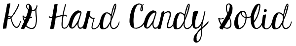 KG Hard Candy Solid Font