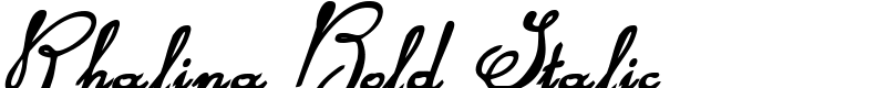 Rhalina Bold Italic Font