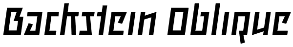 Backstein Oblique Font