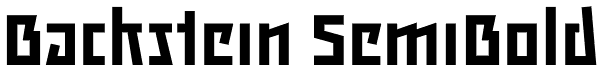 Backstein SemiBold Font