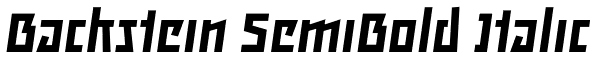 Backstein SemiBold Italic Font