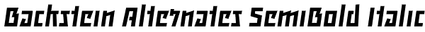 Backstein Alternates SemiBold Italic Font