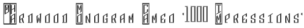 MFC Hardwood Monogram Cameo (1000 Impressions) Font
