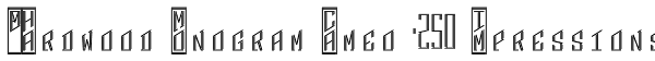 MFC Hardwood Monogram Cameo (250 Impressions) Font