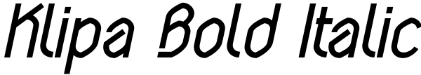 Klipa Bold Italic Font