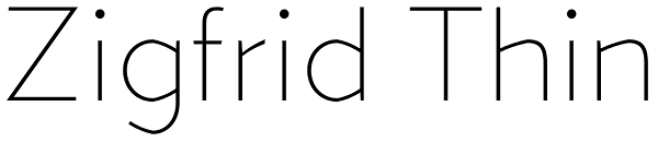 Zigfrid Thin Font