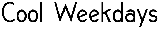 Cool Weekdays Font