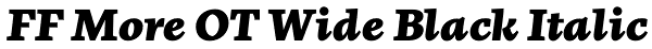 FF More OT Wide Black Italic Font