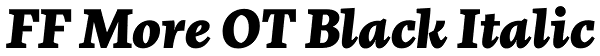 FF More OT Black Italic Font