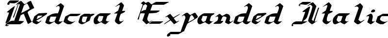 Redcoat Expanded Italic Font