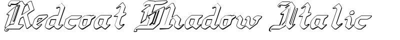 Redcoat Shadow Italic Font