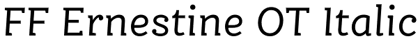 FF Ernestine OT Italic Font