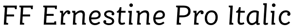 FF Ernestine Pro Italic Font