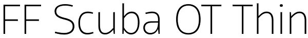 FF Scuba OT Thin Font