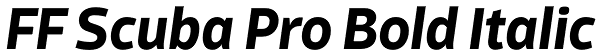 FF Scuba Pro Bold Italic Font