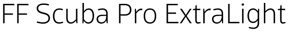 FF Scuba Pro ExtraLight Font