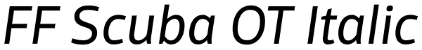 FF Scuba OT Italic Font