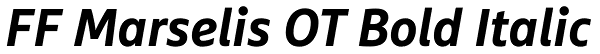 FF Marselis OT Bold Italic Font