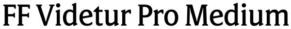 FF Videtur Pro Medium Font