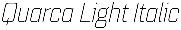Quarca Light Italic Font