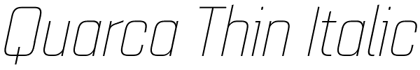 Quarca Thin Italic Font