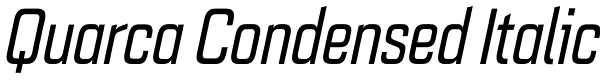 Quarca Condensed Italic Font