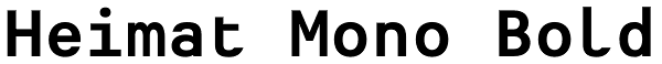 Heimat Mono Bold Font