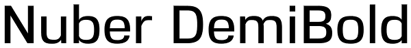 Nuber DemiBold Font