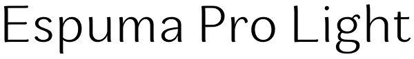 Espuma Pro Light Font