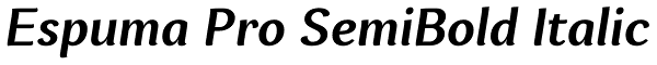 Espuma Pro SemiBold Italic Font