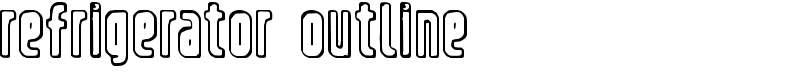 Refrigerator Outline Font