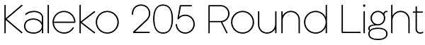 Kaleko 205 Round Light Font