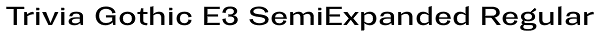 Trivia Gothic E3 SemiExpanded Regular Font