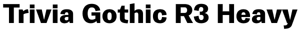 Trivia Gothic R3 Heavy Font