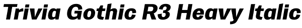 Trivia Gothic R3 Heavy Italic Font