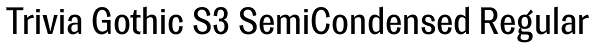 Trivia Gothic S3 SemiCondensed Regular Font