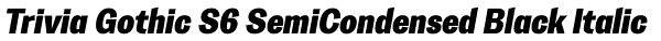 Trivia Gothic S6 SemiCondensed Black Italic Font