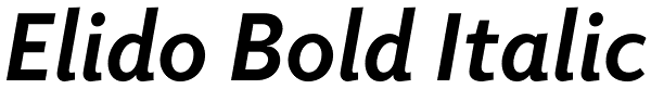 Elido Bold Italic Font