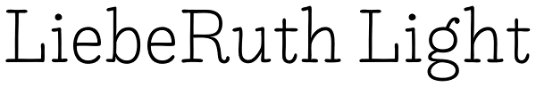 LiebeRuth Light Font