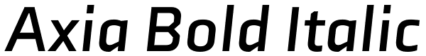 Axia Bold Italic Font